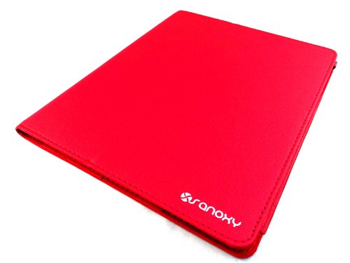Sanoxy Slim Folio Folder PU Leather Stand Case for iPad 2/3/4 /ipad 2nd Generation, Red (SANOXY-Folio-IPACS-RD)