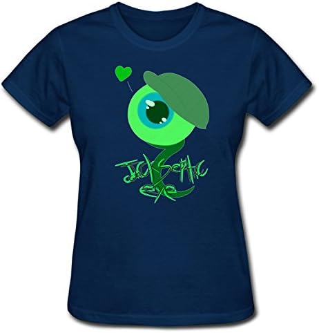 WOODO Women's JackSepticEye Logo Funny Cartoon Picture T-shirt dark blue XL