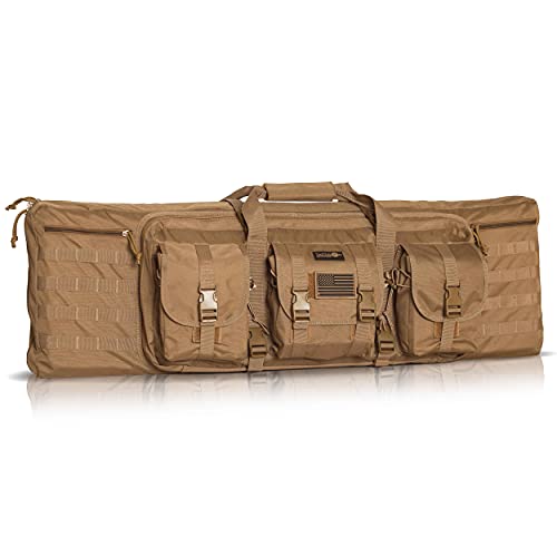 Tacticon Double Rifle Bag 2 Rifles + 2 Pistols Tuckable Backpack