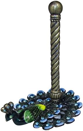 Welforth Peacock Enameled Fine Pewter Ring Holder