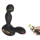 Vibrating Prostate Massager Heating Wireless Remote Anal Sex Toys Rotating Mens Anal Stimulation Silicone 10 Speed Vibration 2 Powerful Motors Male Orgasms & Couples