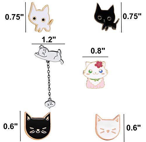 KimYoung Cute Enamel Lapel Pin Sets Carton Animal Brooch Pin (Cat Pin)