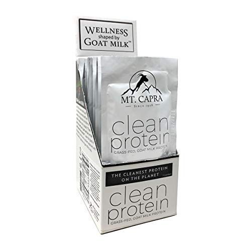 MT. CAPRA SINCE 1928 Clean Grass-fed Goat Milk Protein with Whey and Casein Protein, No Sweeteners - 10 packets
