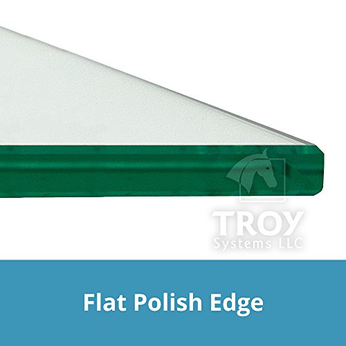 TroySys Tempered Glass Table Top, 1/4" Thick, Flat Polished Edge, Eased Corners, Rectangle - Thumbnail 3