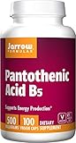 Jarrow Formulas Pantothenic Acid B5 500 mg Capsules, 100 Count