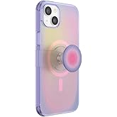 PopSockets iPhone 14 Plus Case with Phone Grip and Slide Compatible with MagSafe, Phone Case for iPhone 14 Plus, Wireless Charging Compatible - Aura