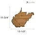 Totally Bamboo West Virginia State Shaped Bamboo Serving & Cutting Board