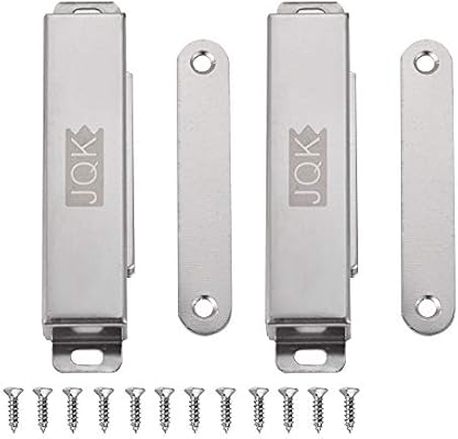 Jqk Magnetic Door Catch Heavy Duty Magnet Latch Cabinet Catches For Cabinets Shutter Closet Furniture Door Stainless Steel 60 Lbs Silver 2 Pack Cc120 P2 Amazon Sg Home Improvement