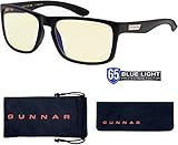 Gunnar Optiks INT-00101 Intercept Full Rim Advanced Video Gaming Glasses with Amber Lens Tint, Onyx Frame Finish