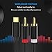 USB C to RCA Audio Cable, HUIRID USB-C to 2 RCA Type C to RCA Male to Male Y Splitter Cord with DAC Chip Compatible with Pad Pro 2018,Google Pixel 3/2/2XL MacBook Moto Z,Google Pixel 3/2/XL (6ft)