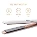 Flat Iron for Hair, BESTBOMG Professional 2 in 1 Ceramic Hair Straightener Flat Iron 110v-220v Dual Voltage,ED Display,Adjustable Temperature 255℉-450℉ for All Long/Short Hair Types (white)
