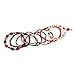 Bohemian Crystal Gem Colorful Stretch Bead Multilayer Bracelet Stack of 6 for Women