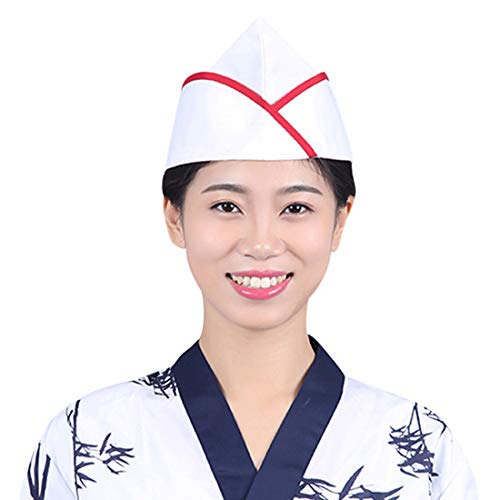 Jiyaru Unisex Hat Chefs Sushi Japanese Style Cook Catering Restaurant Uniform Cap
