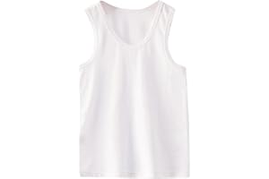 Unisex Kids Toddler Baby Boys Girls Solid Tank Tops T-Shirts Cotton Undershirts Summer Sleeveless Vest Basic Tees