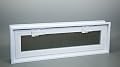 Glass Block Vent - 24"W x 8"H Vinyl Hopper Vent