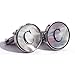 Digabi Initial Letter Cufflinks 18K White Gold Mother of Pearl C