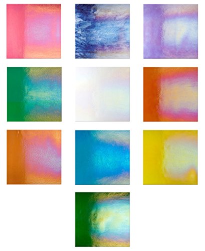 Incredible Iridescents Sampler Pack, Pre-Cut Fusible Glass Shapes, 1
