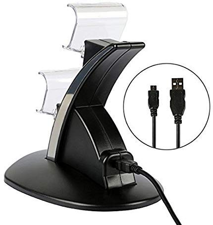 Loovbee PS4 Charging Station, PS4/PS4 Slim/Ps4 Pro Dual USB Charging Charger Docking Station Stand for Playstation 4 PS4/Pro/Slim Controller
