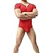 Mens Suspenders Wrestling Singlet Leotard Thong Bodysuit Jumpsuit Briefs Swimwear (XL, Jumpsuit (Red))