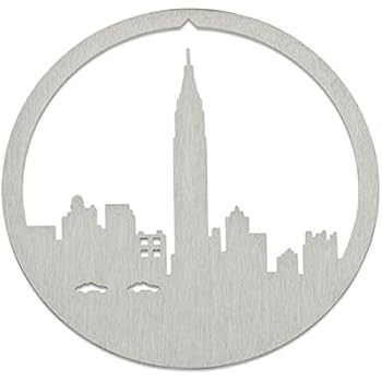 Valerie Atkisson Empire State Building New York City Christmas Ornament, Brushed Steel