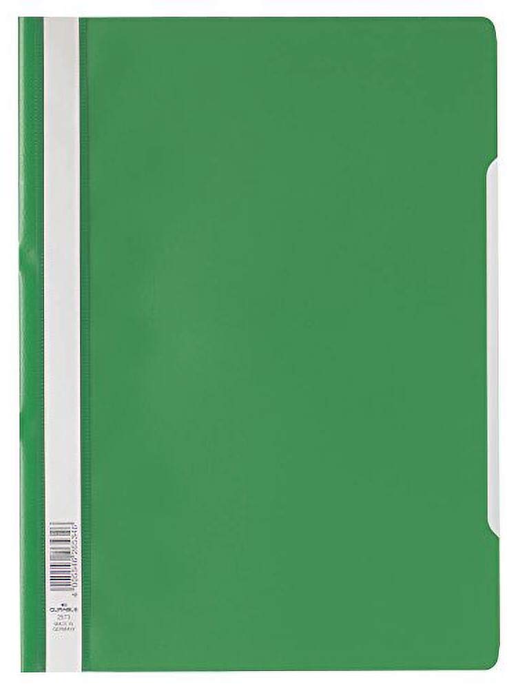 Durable 252305 Clear View Folder-Report File A4 PP, Green - Pack of 25
