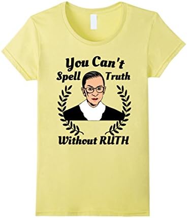 Womens RBG Supreme Court Feminist Dissent Political T-Shirt Large Lemon