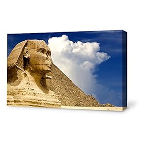 Canvas Wall Art for Living Room,Bedroom Home Artwork Paintings Pyramids of Egypt Ready to Hang - 12x18 inches