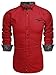 Coofandy Men's Fashion Slim Fit Dress Shirt Casual Shirt, 01-red, Medium