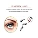 Magnetic False Eyelashes 3 Magnets Full Eyes Dual Magnets,Ultra Thin Reusable Fiber Dual Magnetic Eyelashes with Mirror and Stainless Steel Tweezers 8PCS(2Pairs)