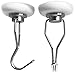 Strong Magnetic Hooks (65 Pound) Rotating Swivel Hooks, The Strongest Earth Neodymium Magnet, Heavy Duty (2 Pack, White)