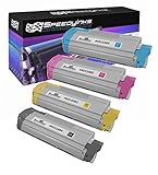 Speedy Inks - Okidata C610 Set of 4 Laser Cartridges: 44315304 Black, 44315303 Cyan, 44315302 Magenta, 44315301 Yellow for use in Oki C610cdn, Oki C610dn, Oki C610dtn, & Oki C610n