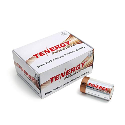 Tenergy 1.5V C Alkaline LR14 Battery, High Performance C Non-Rechargeable Batteries for Clocks, Remotes, Toys & Electronic Devices, Replacement C Cell Batteries, 12-Pack
