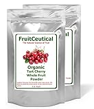 FruitCeuticals Organic Tart Cherry Whole Fruit Powder (Not an Extract) - Satisfaction Guaranteed - 2 Pouches