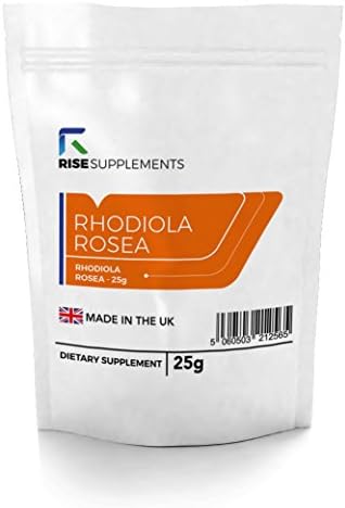 Rhodiola Rosea Powder 25g | 3% Salidroside Content | Adaptogenic Support for More Energy and Cognitive Performance | Vegan | Made in The UK — Non-GMO || Rise Supplements
