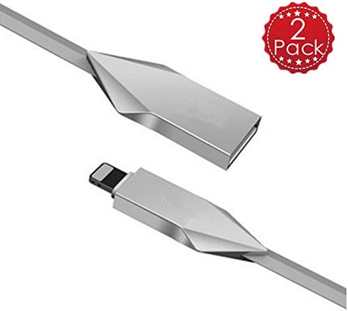 Lightning Cable,ANSOTT 2 Pack 3.3ft Premium Durable and Fast Charging iPhone 8 Pin Lightning to USB Cable Charger iPod Touch,iPad Pro,iPad mini,iPhone 6S Plus/6Plus/6/6S,7Plus/7 and More(Black Gray)