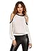 Verdusa Women's Sexy Cold Shoulder Long Sleeve Casual Blouse Tops