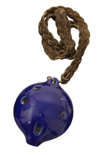 Ocarina with Braided Necklace - DOBANI Alto A4 Ocarina in Blue