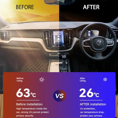 KASUART Car Windshield Sunshade For Y62 Patrol 2010-2024 Foldable Car Sun Shade With Storage Pouch Front Window Reflective Sunshad Car Sun Visor For Car Block UV Rays