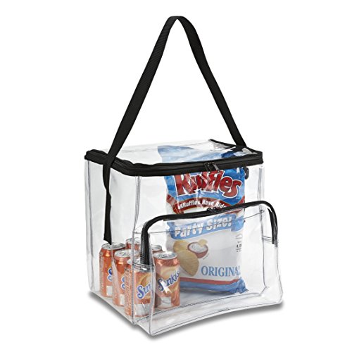 Extra Large Clear Lunch Bag / Lunch Box with Adjustable Strap and Front