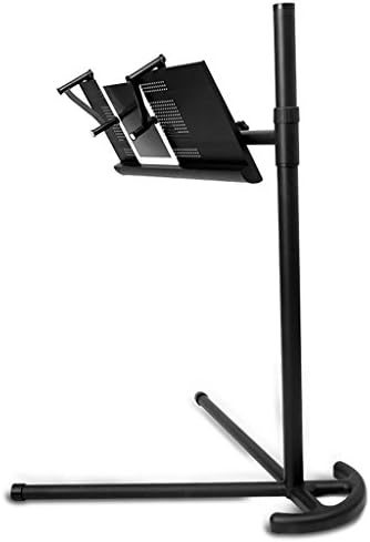 WSSF- Laptop table Floor-standing Laptop Table Aluminum Alloy Desktop Height Adjustable Flat Notebook Stand Lazy Sofa Bedside Tray Cooling Book Table Multi-function Ergonomic Learning Computer Desk,Black,60*100cm Platforms & Stand