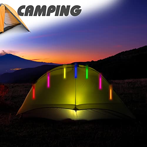 HAKDAY 12PCS Glow Sticks Bulk, Emergency Glow Sticks 6 Inch Lightsticks Light Up Neon Sticks for Party Camping Blackouts Hurricane Survival Kit