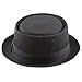 The Hat Depot 1400f2091 100% Cotton Paisley Lining Premium Quality Porkpie Hat (S/M, Black)