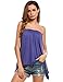 Soteer Women's Sleeveless Tube Top Asymmetrical Hem Tunic Shirt