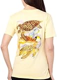 Guy Harvey Turtle Reef Crew Neck T-Shirt WHITE Medium