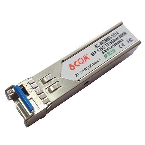 6COM BIDI SFP Transceiver 1.25G 120KM Tx1550nm/Rx1490nm DDMI LC connector compatible with Enterasys item number is MGBIC-BX120-D