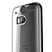 SUPCASE HTC One M8 Case, Premium Hybrid Protective Bumper Case for HTC One M8 (2014 Release), Black/Clear