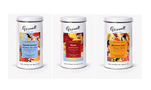 Granell - Mediterranean Blends - Kaffee Geschenkset 3er Pack | 100% Arabica Kaffee Gemahlen: Buenos Días, Spanish Summer…
