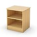 South Shore Libra Open 2-Shelf Nightstand, Natural Maple