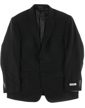 Calvin Klein Mens Textured Double Vent Two-Button Blazer
