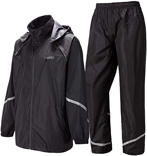 2 SWISSWELL+Waterproof+Rainwear+Trouser+Black+Stripe